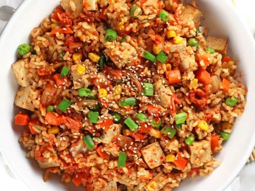Vegan Kimchi Fried Rice (Oil-Free) | Vnutrition