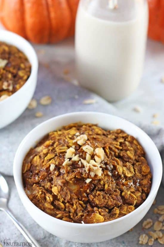 Vegan Baked Pumpkin Oatmeal