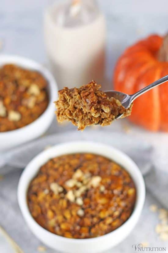 Vegan Baked Pumpkin Oatmeal