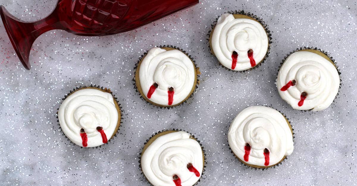 Vampire Bite Cupcakes 