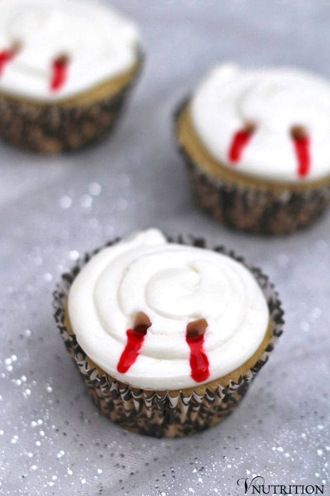 Vampire Bite Cupcakes