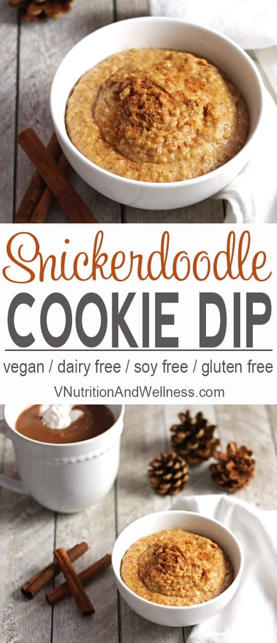 This Snickerdoodle Cookie Dip tastes just like the cinnamon sugar cookie! It's perfect for a healthier holiday treat!