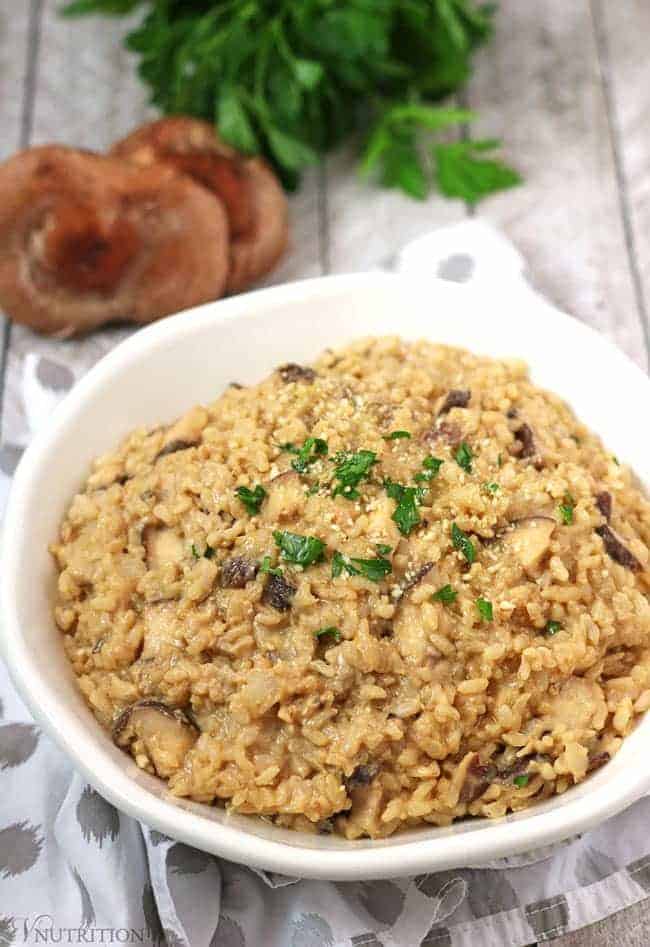 Easy Vegan Mushroom Risotto