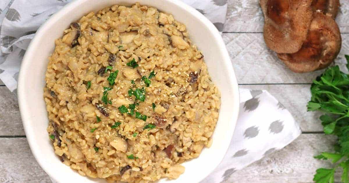 Vegan Mushroom Risotto Easy 10 Minute Mushroom Risotto Recipe