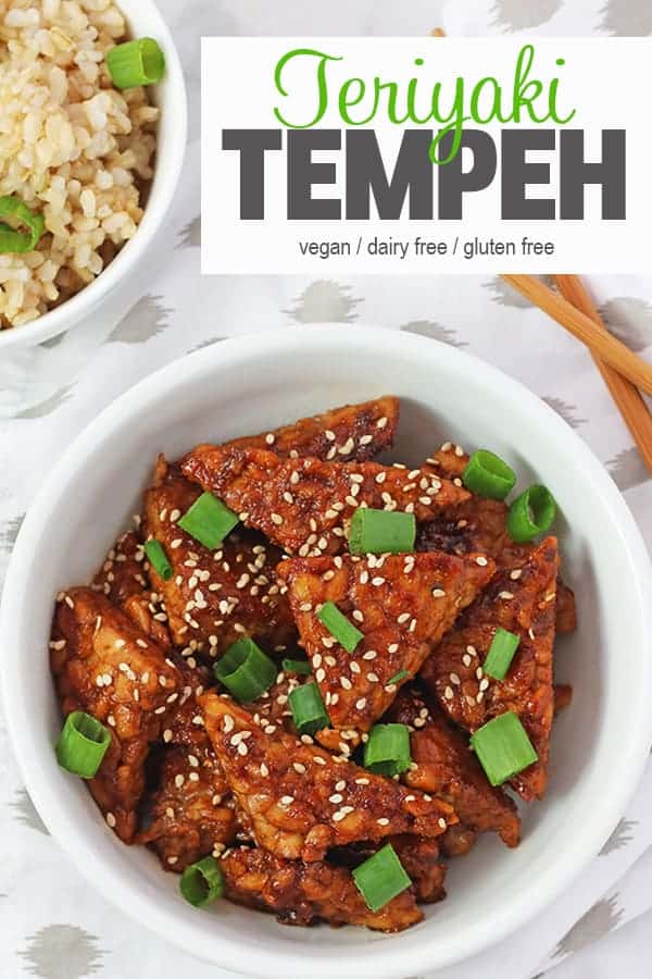 Teriyaki Tempeh | Hands-down, the best Teriyaki Tempeh recipe! Tempeh makes a delicious protein addition to any meal. Think you don't like tempeh? Try this before giving up on it! vegan recipe, gluten-free, vegetarian recipe, tempeh recipe, teriyaki sauce #vnutrition #teriyakitempeh #vegantempeh #tempechrecipe