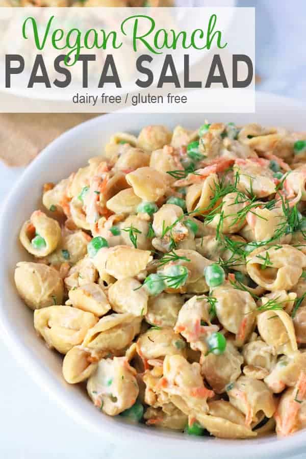 Vegan Ranch Pasta Salad | Easy to make and much healthier than those boxed pasta salads, my tasty Ranch Pasta Salad would be perfect for BBQs, potlucks or parties! vegan, vegetarian, gluten-free, vegan pasta salad, ranch pasta salad #veganpastasalad #ranchpastasalad #veganranchpastsalad
