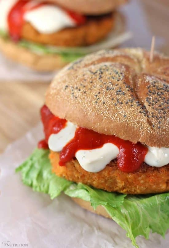 Sriracha Veggie Burgers