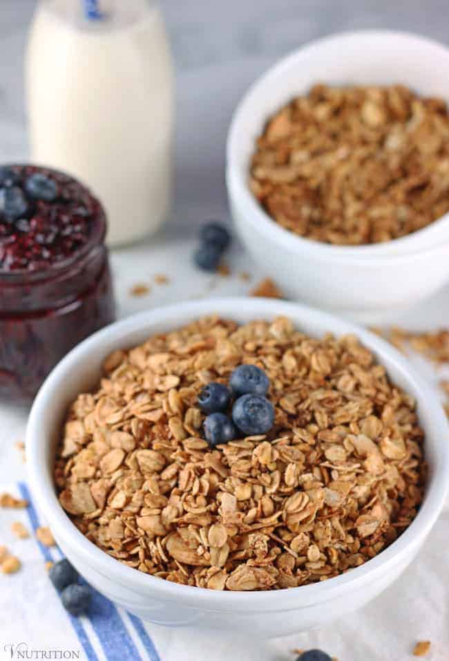 healthy granola in a bowl 