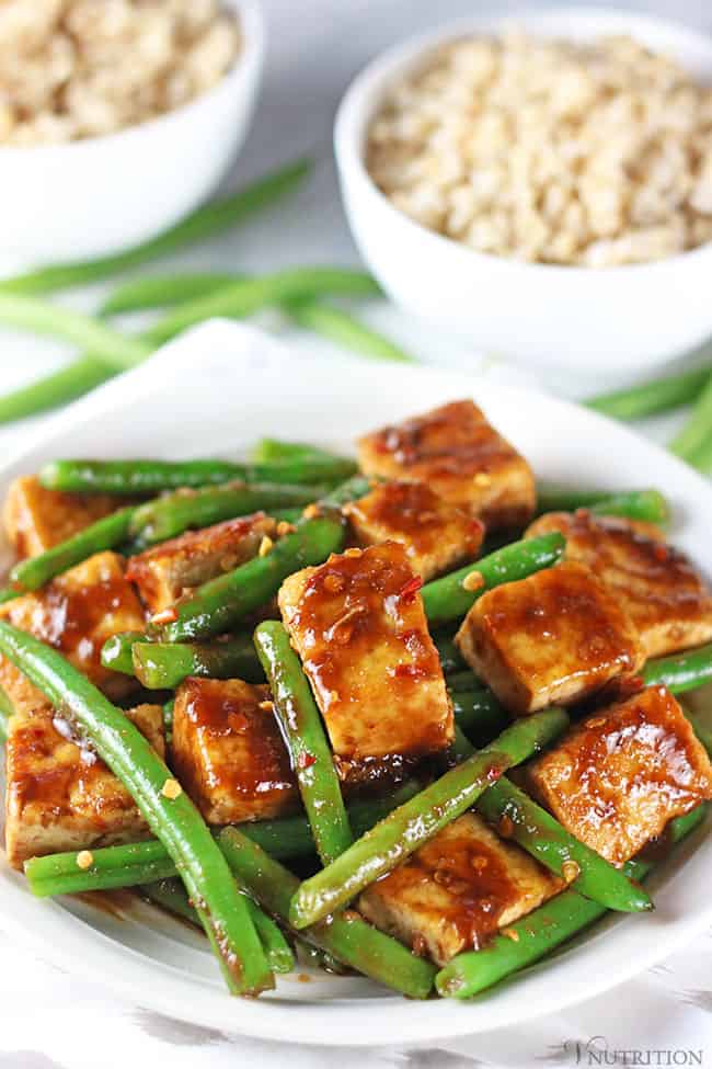 tofu and green bean stir fry