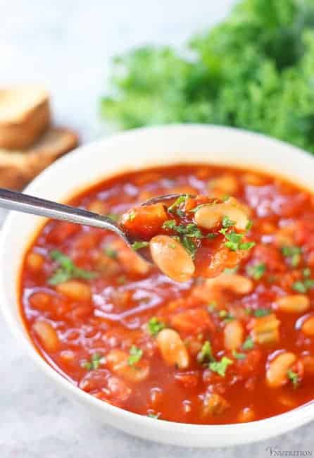 tomato white bean soup.