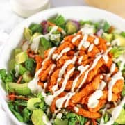 vegan buffalo chicken salad