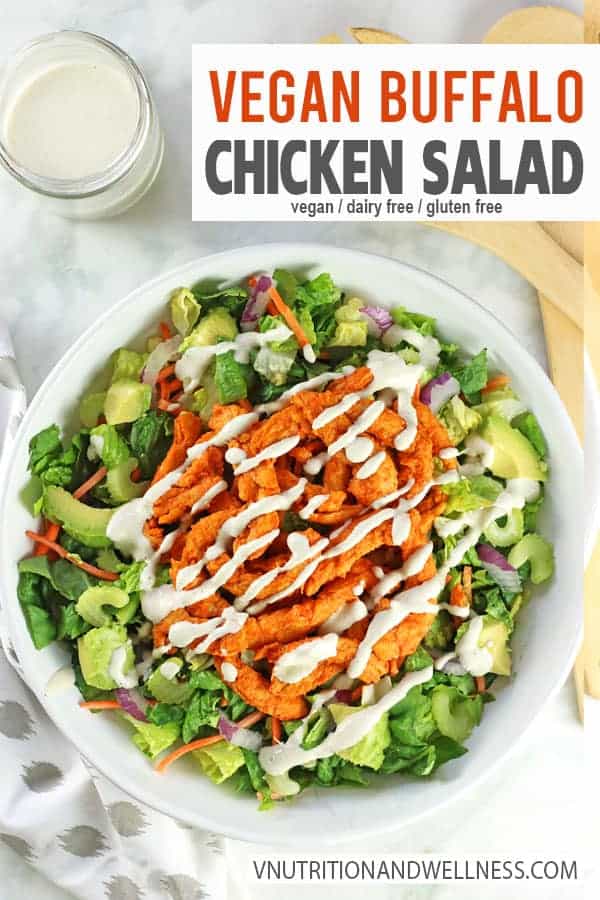 Buffalo Soy Curls Salad Vegan Buffalo Chicken Salad Recipe