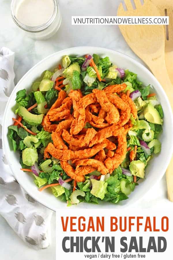 Buffalo Soy Curls Salad Vegan Buffalo Chicken Salad Recipe