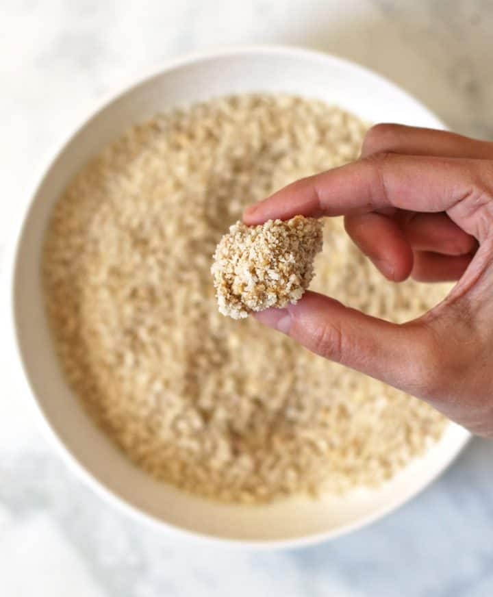 Popcorn Tofu Air Fried or Oven Baked Tofu Nuggets