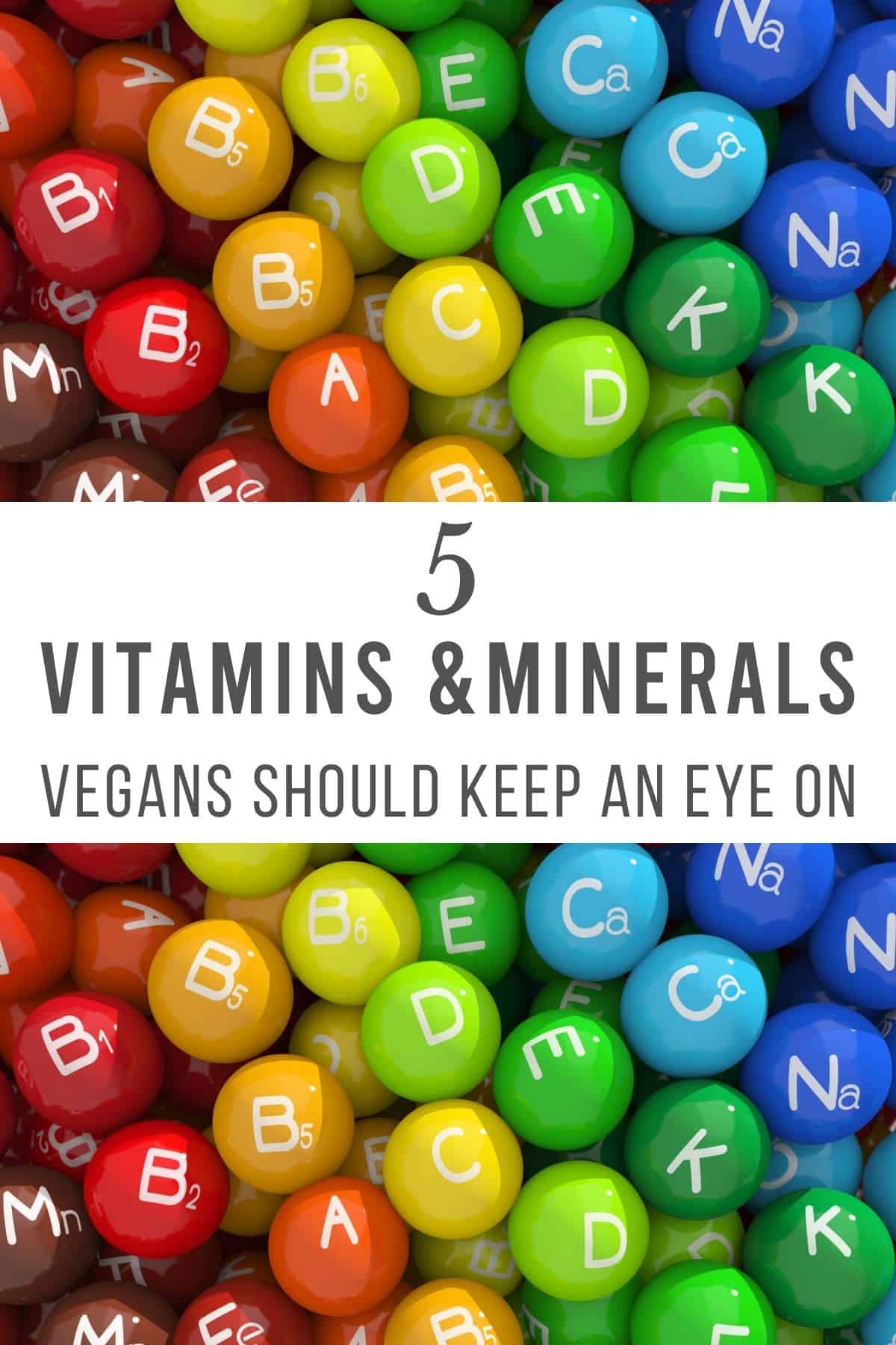 colorful balls with vitamin symbols