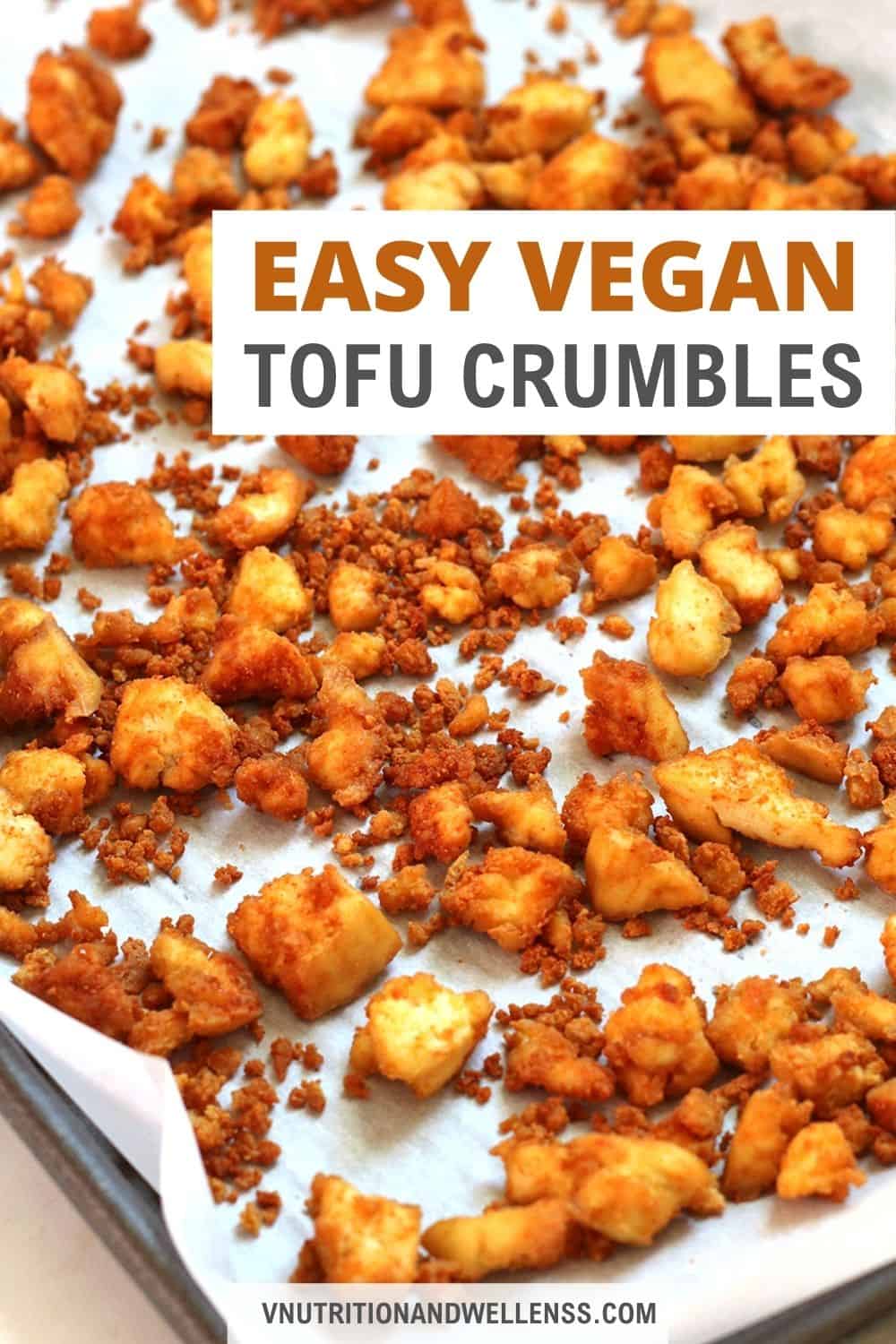 Tofu Crumbles Recipe for the Oven, Air Fryer, or Stovetop