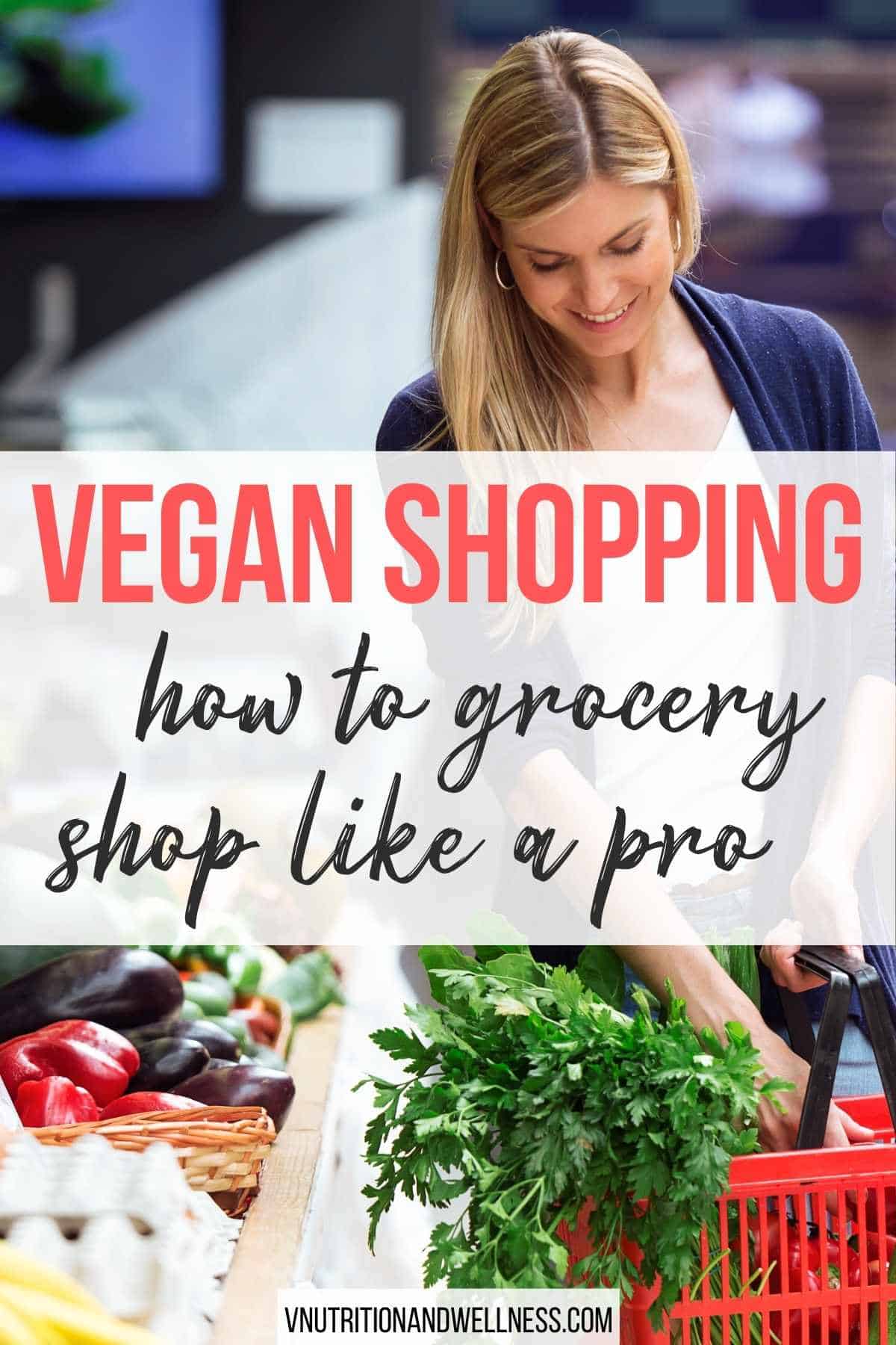 vegan shopping with woman in outdoor market