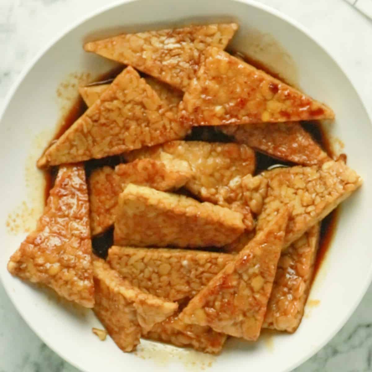 tempeh with teriyaki sauce