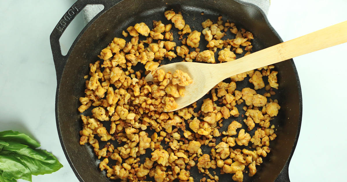 Easy Vegan Meatless Crumbles Recipe Tempeh Crumbles