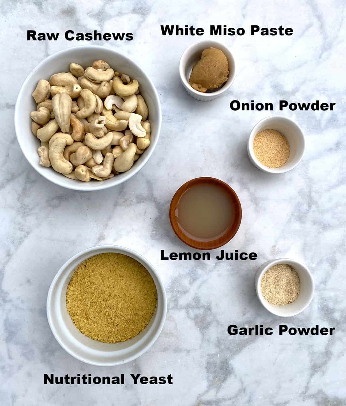 vegan alfredo sauce ingredients.