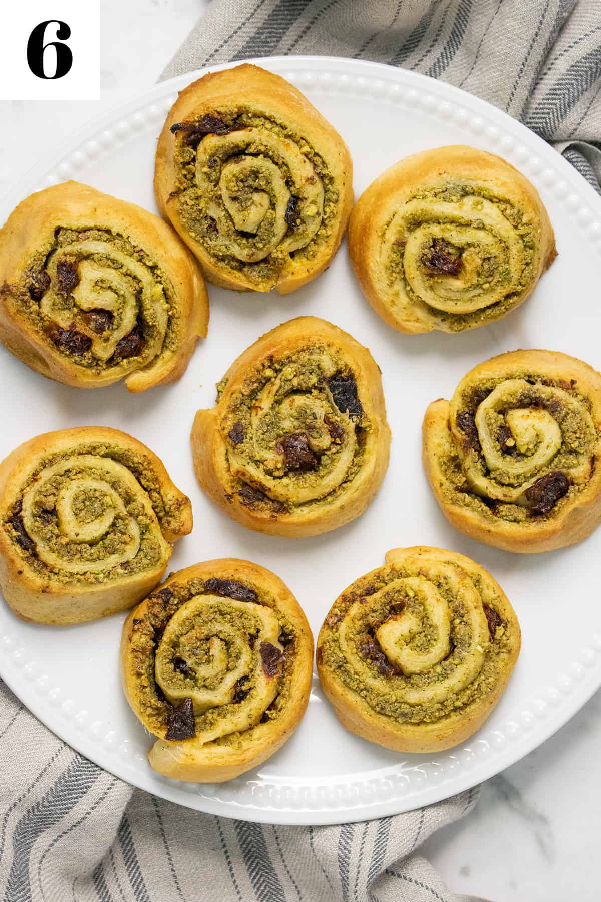 Christmas Pinwheels on a plate