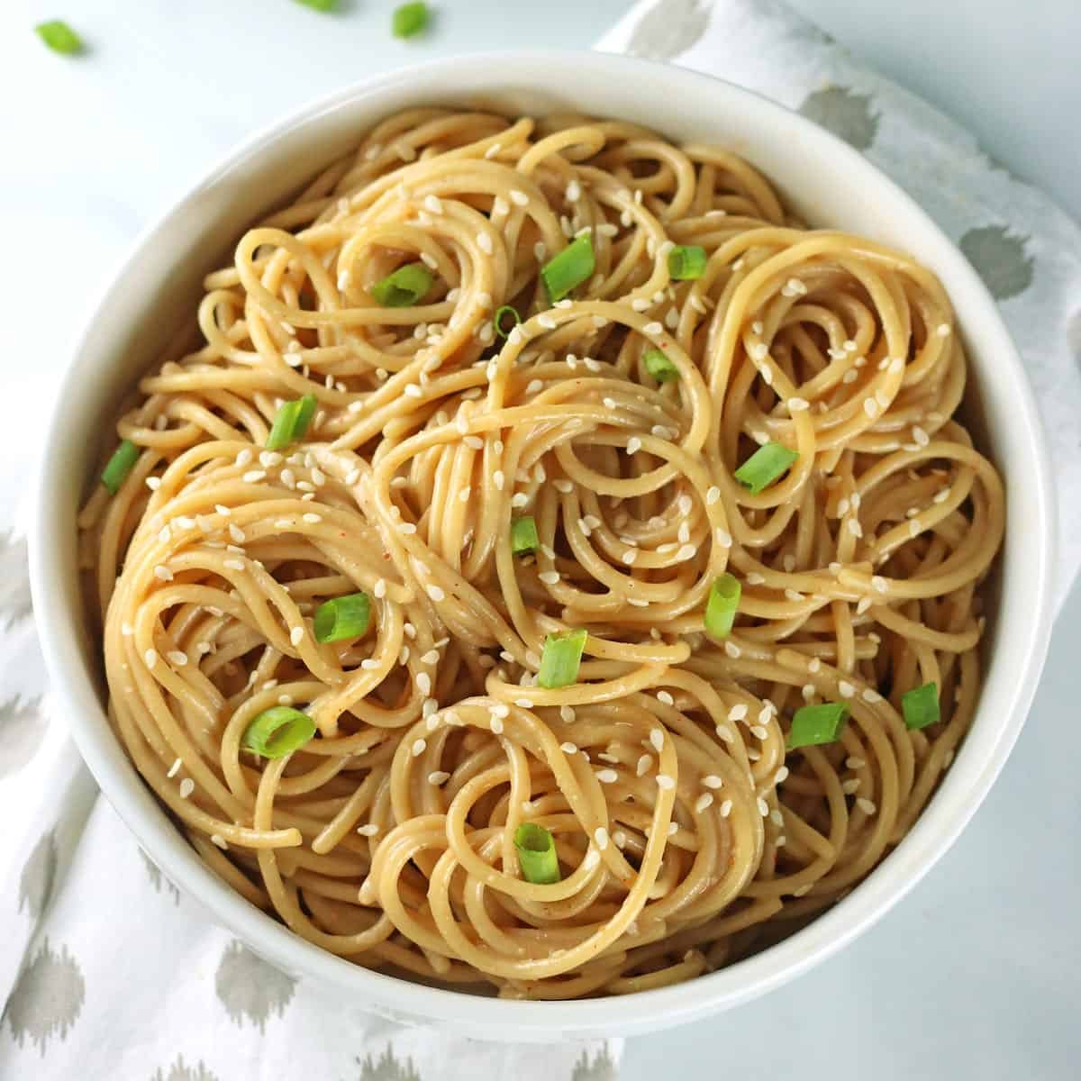 cooked garlic sesame noodles