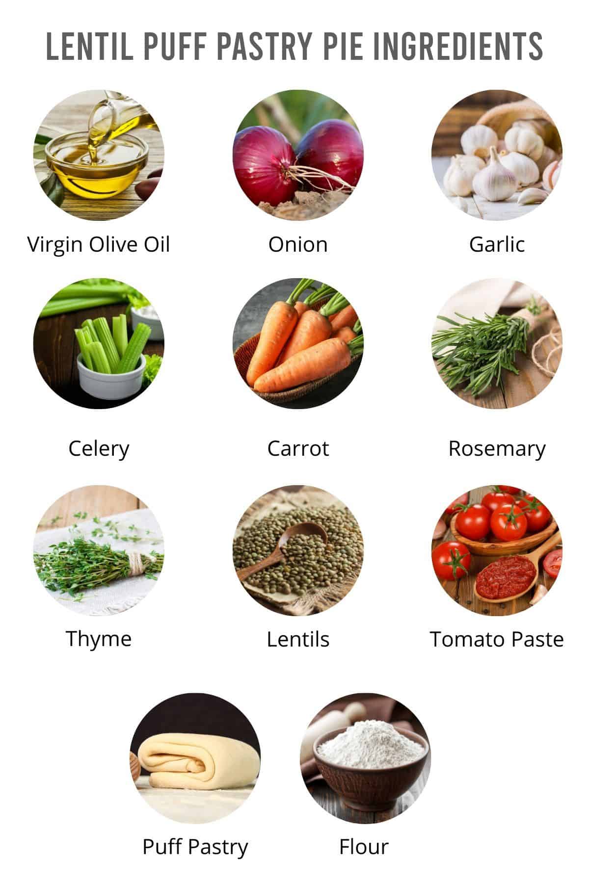 vegan lentil pie ingredients