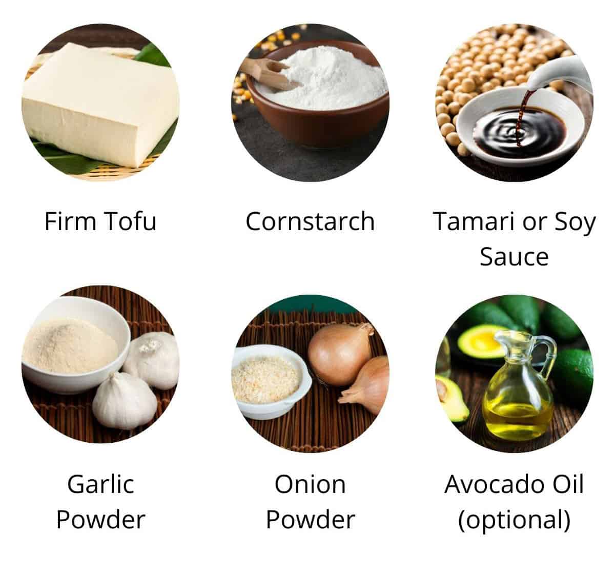 ingredients for marinated tofu.