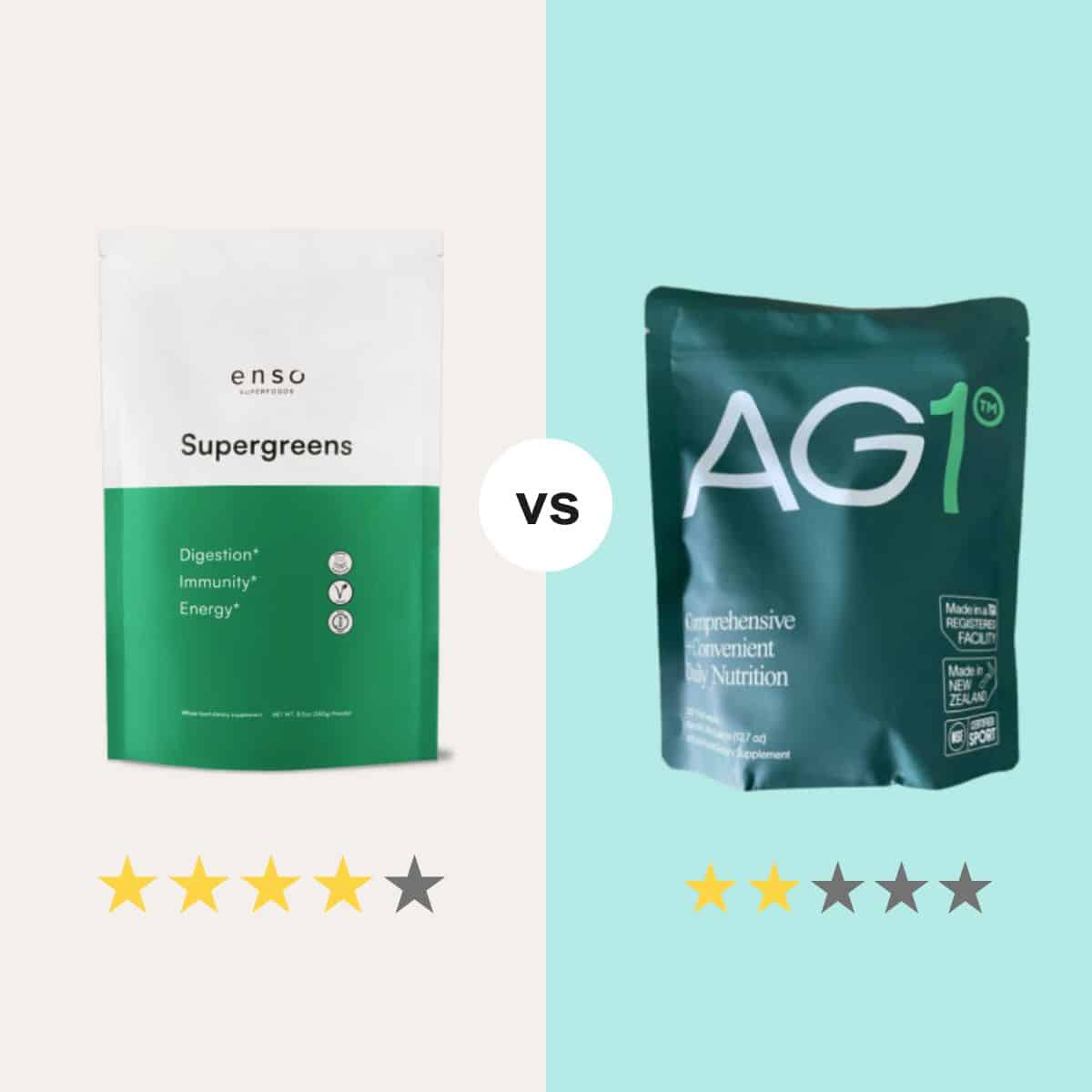 Ensō Supergreens vs Athletic Greens AG1 The Ultimate Showdown