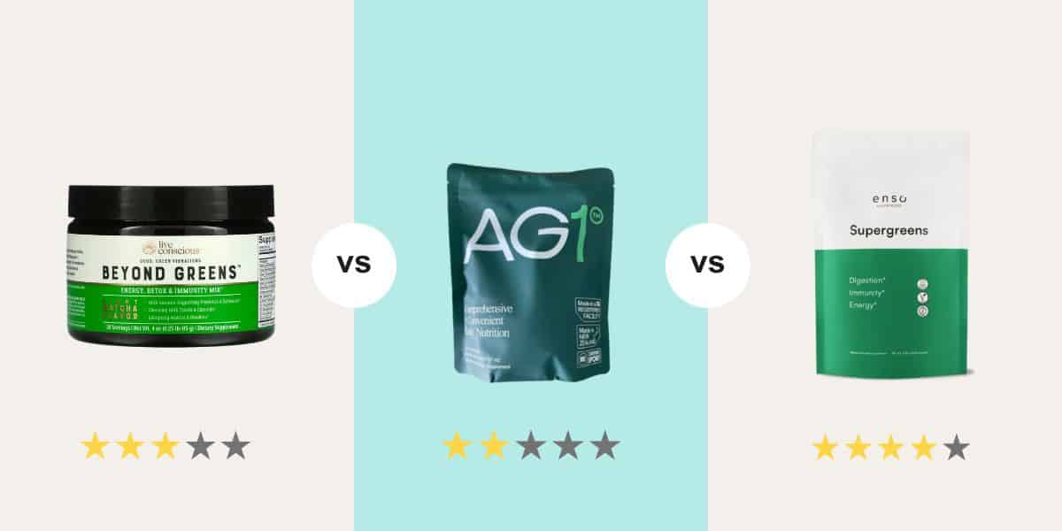 Beyond Greens vs AG1 vs Ensō Supergreens