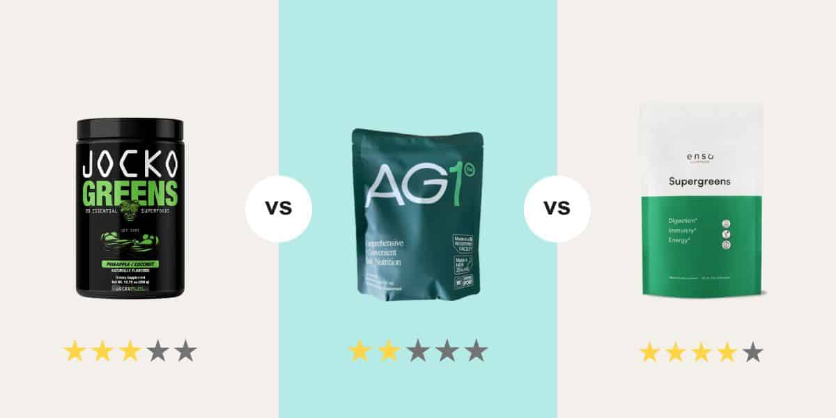 Jocko Greens vs AG1 vs Ensō Supergreens
